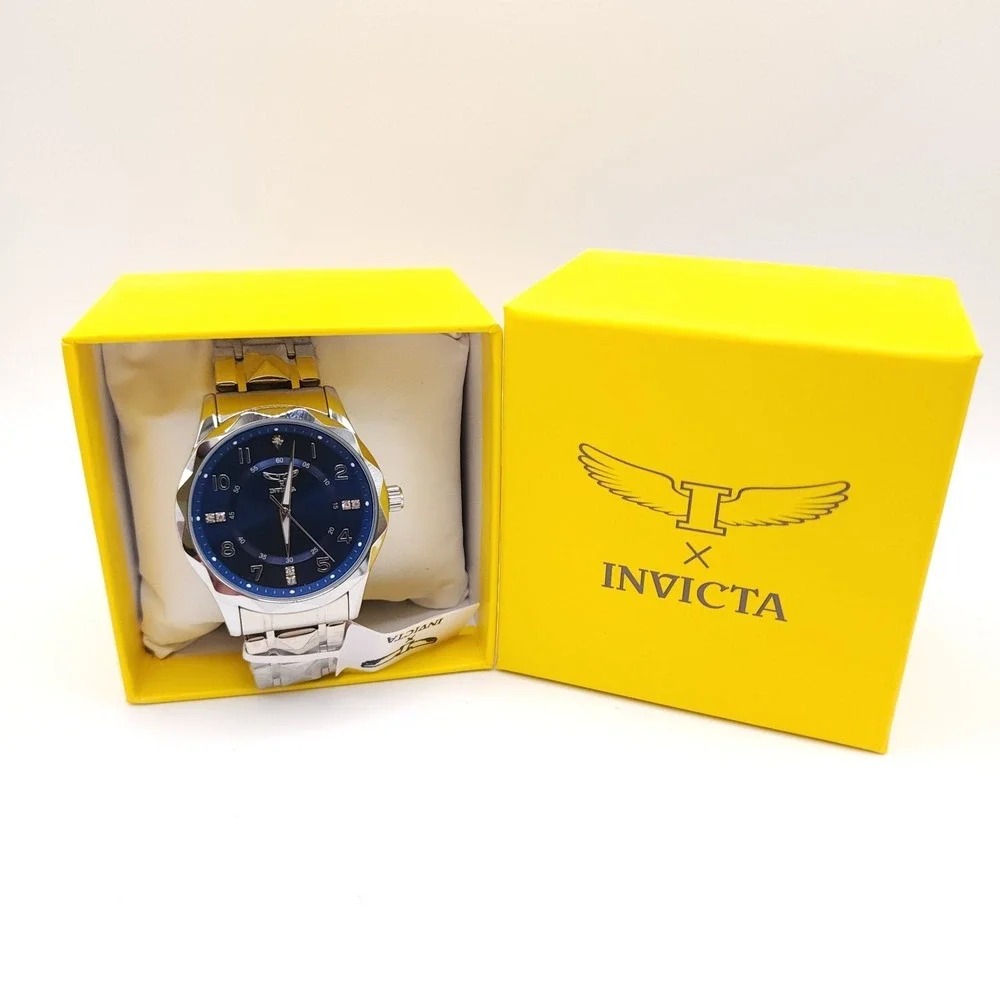 Invicta Specialty I Men's Blue Sunburst Dial Steel Watch 41mm New